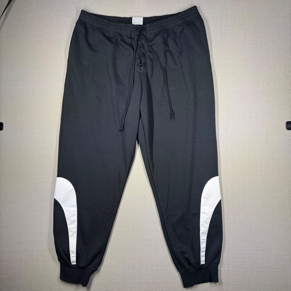 Nike Womens HR Loose Fit Jogger Lace Up Pants Black Size XXL NWT